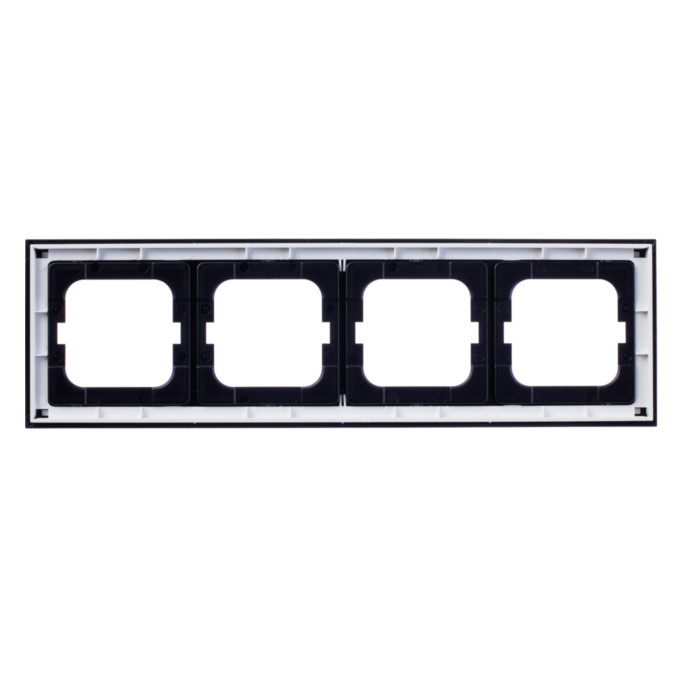 Рамка 4 поста ABB BUSCH-AXCENT, черный, 2CKA001754A4412